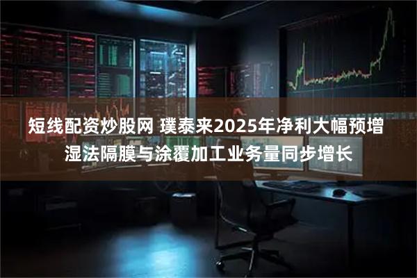 短线配资炒股网 璞泰来2025年净利大幅预增 湿法隔膜与涂覆加工业务量同步增长